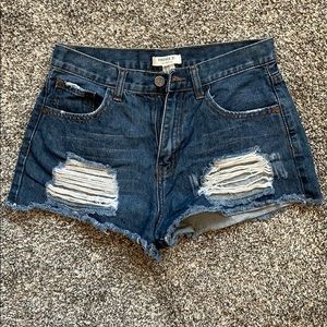 Forever 21 High Rise Jean Short Size 27